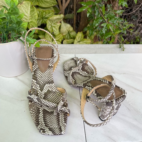 Alexandre Birman Nelly Square 50 Peyton multi Natural Exotic Sandals size 36/6 - Picture 7 of 13
